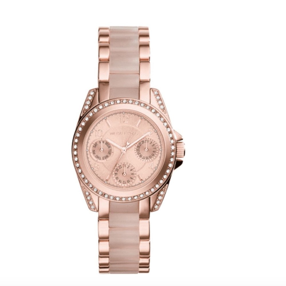 MICHAEL KORS MINI BLAIR WATCH ROSE GOLD MK6175 - Picture 1 of 8